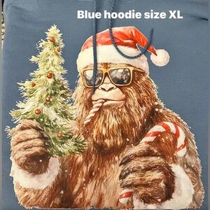 Gildan Blue Hoodie with Festive Design